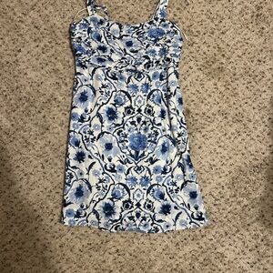 Abercrombie & Fitch Blue and White Floral Mini Dress